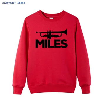 NAUJAS Miles Davis Trimitas Logotipu Megztiniai Vyrams Stilingas Mens hoodies Apvalios Apykaklės Medvilnės palaidinukė puloveriai Už Unisex