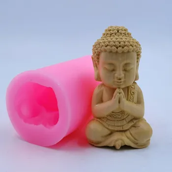 Nauja Buda Žvakė Pelėsių Kvapus Vaško Liejimo formos Rankų darbo Silikono Formų Derva Gipso Amatų Dekoracijas Padaryti