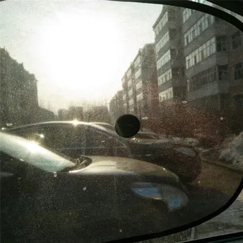 2VNT Juodosios Pusės Automobilio Saulės Pavėsyje, Dangtelis Galinio Automobilio Lango skėtį nuo saulės Padengti Akių Skydelis Shield Ekrano Interjero Anti UV Auto Automobilis, Užuolaida