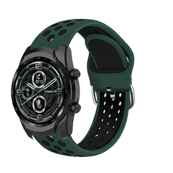 Už TicWatch Pro 2020 Apyrankę 20/22MM Silikono Riešo Dirželis Ticwatch Pro 3/3 GPS LTE/GTX/S2/E2/2/E Smart Watch Band Correa
