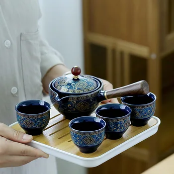 Puodelis Kelionės Arbatos Rinkinys Keramikos Kung Fu Arbatos Puodelio Arbatos Maišelį Su Nešiojamų Arbatos Priėmimo Arbatos Įrankiai Paslaugų Kinijos Lauko Teaware Dovanos