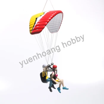 1pc Paraglider Skydiver Modelis Kūrybos Parašiutu Ornamentais Dekoruoti Rankų darbo Parasparnių Žaislas Mini Automobilių Pakabukas RC Hobis Gerbėjai