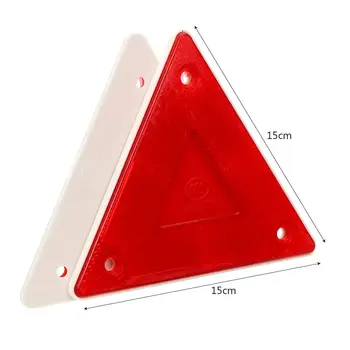 2vnt Automobilių Atspindintis Lipdukas Saugos Įspėjamasis Trikampis Ženklas Raudoną šviesą Atspindinčios Lentoje Sunkvežimių Uodegos Šviesos Stovėjimo Įspėjamasis Ženklas
