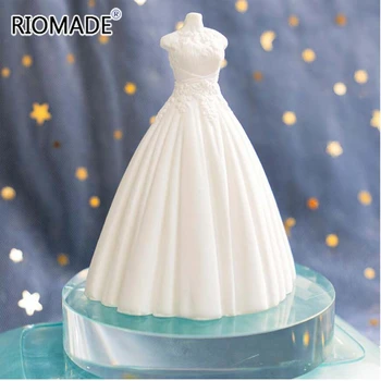 3D Vestuvių Suknelė Silikono Formų Vestuvių Dekoravimo Priemonės Torto Formavimo Pelėsių Šokolado Desertas Gipso Kepimo Formų