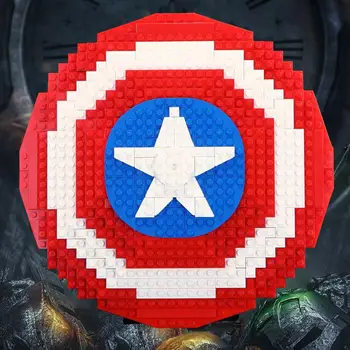 405pcs Avengered Kapitonas Amerika Shield Kūrimo Bloką, Modelį, Superhero Surinkti Herojai Ginklas, Skydas Plytų Žaislai Vaikams Berniukams