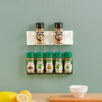 Spice Rack Prieskonių Plastikiniai Virtuvės Sienos, sumontuoti virtuvės pagardas gali stalčiuko Organizatorius Kabineto Durų Kabliukų, Virtuvė Accessories