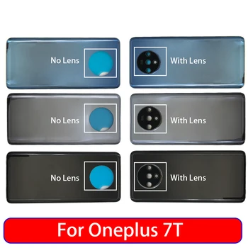 Nauja Oneplus 7T Pro užpakalines Duris Atveju Baterija Galinis Korpuso galinis Dangtelis Su Kamera Stiklinis Lęšis