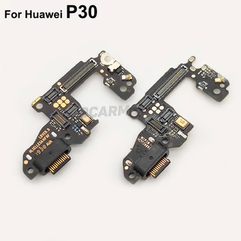 Aocarmo Už Huawei 30 USB Įkrovimo lizdas Jungties Kištuką Dokas Su Mic Mikrofonas