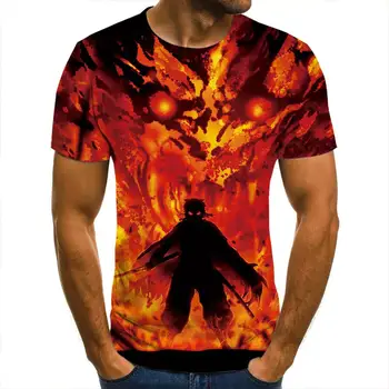 3d T -Shirt Demon Slayer Skiltyje Tshirts Vyrų, Moterų, Vaikų trumpomis Rankovėmis Kietas Tees Mados Atsitiktinis Vasaros Berniukas Mergaitė Vaikai Streetwear