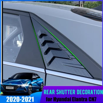 Tinka Hyundai Avante 2020 2021 modifikuotų šoninio lango ryklių pelekų oro išleidimo galinio trikampio žaliuzės ABS Elantra CN7
