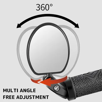 Reguliuojamas Dviračių Veidrodėliai Galinio Vaizdo Veidrodėlis Sukasi 360 Atbulinės Eigos Kamera Kelių Dviratį Rankenos Su Atšvaitas Galinio Vaizdo Veidrodėlis
