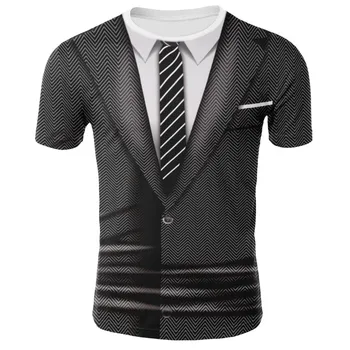 2021 Naujas 3D Striukė Tiktų Spausdinti Modelis T-Shirt Mados Juokinga Palaidinukė Vyrų Asmeninį Atsitiktinis Marškinėliai Vasaros T-Shirt