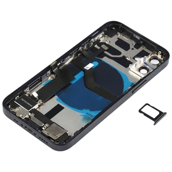 Baterijos, Galinio Dangtelio montavimas iPhone 12 Mini Su Šoniniais Klavišus & Garsiai Garsiakalbis & Motorinių & vaizdo Kameros Objektyvas & Kortelės Dėklas & Įjungimo Mygtuką