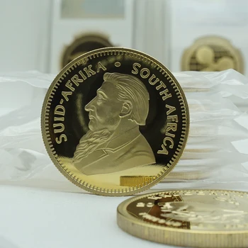 Gold Plated Kruger South Africa's First Presidential Commemorative Coin Art Collection Non-Currency Coins with PCCB Case