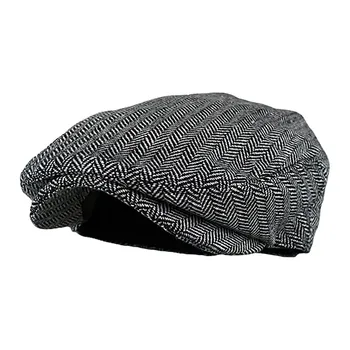 Vyrų, Moterų, beretė derliaus Eglute Gatsby Tvido Skrybėlės Casul Orui Žiemą Šiltas Komfortą Pasiekė Beretė Skrybėlės D4#
