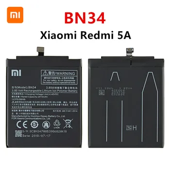 Xiao mi Originalus BN34 3000mAh Baterija Xiaomi Redmi 5A 5.0