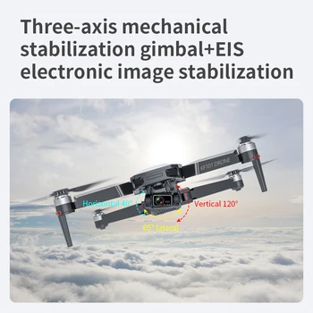 KF101 GPS Drone 4K vaizdo Kamera EIS 3-Ašis Gimbal Brushless PRO Quadcopter FPV 5G RC Sraigtasparnis Dual Camera Drone 1.2 km 25mins Skrydžio