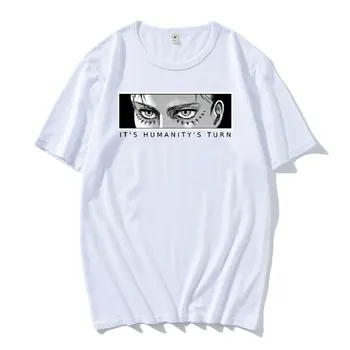 Puola Milžinišką T-marškiniai, trumparankoviai Nemokamai Sparnus Tyrėjas Akis T-shirt Anime Aplinkinių Mikasa Allen Drabužius Anime T-shirt