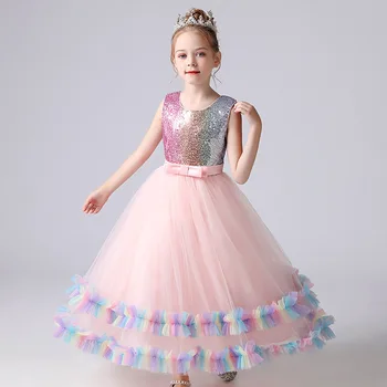 Elegantiškas Merginos Princesė Suknelės 2021 kalėdų Vaikams Partijos Inscenizacija vakarinę suknelę didelis mergina China Drabužių 5 6 8 10 12 14 Metų