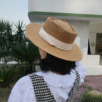 NAUJOS Vasarinės Kepurės Moterims, Vyrams, Panama šiaudines Skrybėles Kelionės Beach Sun Skrybėlę Platus Kraštų Fedora Džiazo Skrybėlę UV Apsauga Vasaros Atostogų Skrybėlės