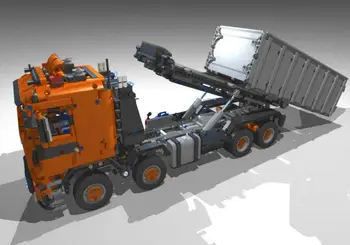 NAUJUS Mokslo ir technologijų kūrimo bloką SS priekabos sunkvežimių segmento inžinerijos automobilio nuotolinio asamblėjos žaislo modelis berniuko gimtadienio dovana