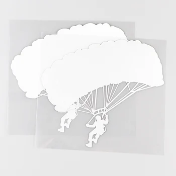 YJZT 16X14.2CM Parašiutu Galia paraglider Vinilo Lipdukai Automobilio Lipdukų Juoda / Sidabrinė 10A-0128