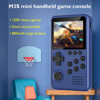 M3S Mini Nešiojamą Žaidimų Žaidėjai 2.8 colių vidinis 1500+ Žaidimai 16 Bitų Šviesą Pažangų Vaizdo Žaidimų Konsolę Su 4G TF Card Dovana Vaikams