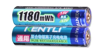 2vnt/daug 1,5 V 1180mWh Ličio jonų polimerų AAA Baterija Rechargeble