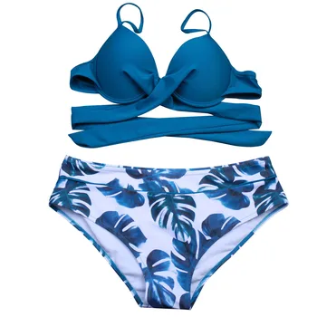 Paplūdimys Bikini Push Up Spausdinti Moterų maudymosi Kostiumėliai, 2021 Aukšto Juosmens Atskiras maudymosi kostiumėlį Badpak Dames Maudymosi Kostiumai Moterų Plaukimo Kostiumas