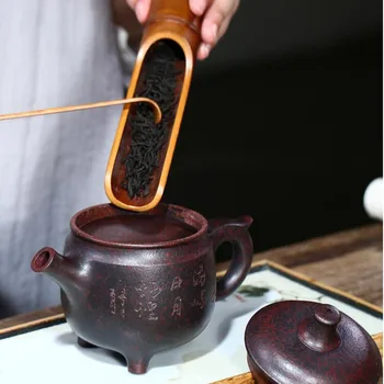 Kinijos Retro Yixing Malkos krosnyje, pakeisti arbatos puodą raudonos molio filtras virdulys Rankų darbo Arbatos rinkinys grožio virdulys individualų 290ml