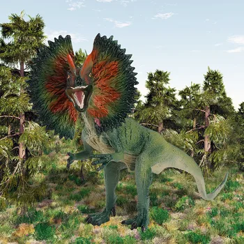 Realus Dinozaurų Modelis Tikroviška Dilophosaurus Dinozaurai Pav Playset Dovana Vaikams Modeliavimas Dinozaurai Gyvūnų Žaislas #2021