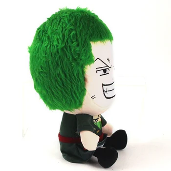 34cm Anime Roronoa Zoro Pliušiniai Žaislai Q Versija Žalia Plaukų Zoro Įdaryti Lėlės Dovana