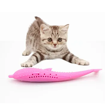 Naminių Kačių Katžolių Žaislas Minkšto Silikono Mėtų Žuvų Katė Žaislas Švarus Dantų Šepetėlis Kates Kramtyti Žaislus-Pet Eco-Friendly Molinis Stick Žaislai #