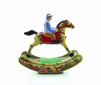 [Juokingi] Suaugusiųjų Kolekciją Retro Vėjo iki žaislas Metalo Skardos arkliukas jodinėjimas Žirgais, žirgų riteris Prisukamas žaislas pav modelis senovinių žaislų