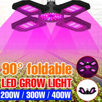 E27 LED Augalų Auga Šviesos diodų (LED) Skydelį 220V Fito Lempos E26 Visą Spektrą Lampara LED Augimo Palapinė 110V Hydroponics Bombilla 400W Lempa