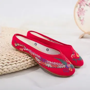 Cresfimix zapatos de mujer moterų saldus, lengvas namų mokasīni, kinų tradicinio siuvinėjimo retro šokių butas batai a6890