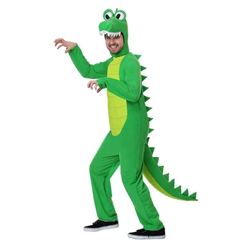 Kigurumi Helovyno Cosplay, Anime, Unisex hoodies Gyvūnų Krokodilas Onesies Cosplay Kostiumų Karnavalas Maskuotis Šalis Suaugusiems