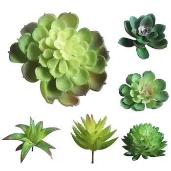 10 Stilius Žalias Dirbtinis Succulents Augalus, Namų, Sodo Puošmena Vestuvių Augalų, Gėlių Sienos Susitarimą Bonsai Padirbtų Augalų