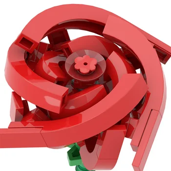 SS-14162 Raudona Rožė, Gėlės Trumpas Kamieninių Plytos, Statyba Blokai Suderinamus kūrybinės Modelio Surinkimo Statybos Švietimo Žaislai