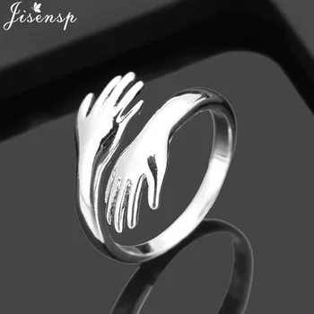 Unikalus Dizainas Patinka Apkabinti, Išraižytas Rankų Žiedai Moterims, Vyrams Suteikti Jums Apkabinti Kūrybos Meilė Amžinai Atidaryti Piršto Žiedą BFF Papuošalai Dovana