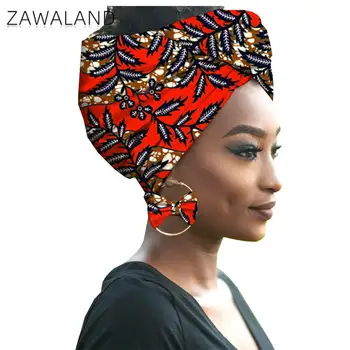 Zawaland Afrikos Stiliaus Moterų Skarelė Mados Batikos Spausdinimo 2021 Naujas Hijab Lankelis Geomatric Modelio Spausdinimo Skarelė