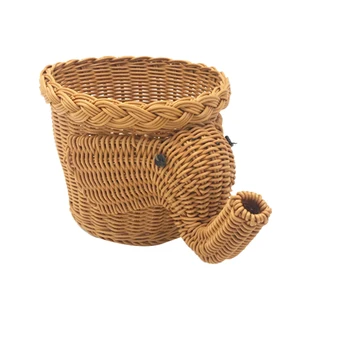 Rankų Darbo Bambuko Dramblys Vytelių Iškylą Krepšelį Maisto Produktų, Duonos, Kempingas Iškylą Krepšelį Bambuko Vaisių Saugojimo Krepšys