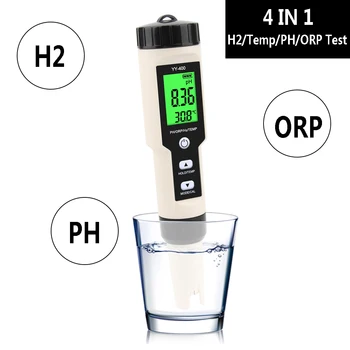 4 in 1 PH/H2/TEMP/ORP Matuoklis Vandenilio Jonų Koncentracija Testeris, Skaitmeninis Vandens Kokybės Testeris PH, oksidacijos-redukcijos Stebėti Baseinas Akvariumas