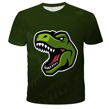 Juros periodo Dinozaurų T-shirt 3D Vyrų Vasaros Marškinėliai Classic Dinozaurų Žaidimas Amerikos Gatvės Mados O-Kaklo Marškinėliai