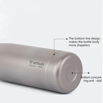 Titano Vandens Butelis Vakuuminės Izoliuoti Kolbos Šilumos Kokso Butelį Sporto Vėsus Karšto Šalto Taurės Kūrybos Puodelis 500ML Ta8395
