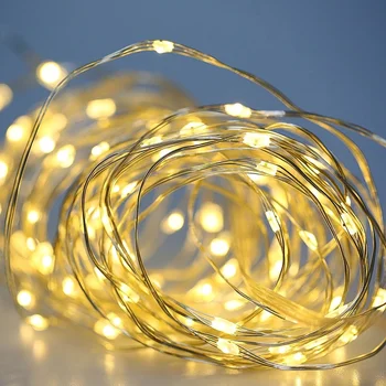 50/100 LED String Pasakų Žibintai Nuotolinis Valdymas LED USB Pasakų Šviesos Vario Viela, Garliava Lempos Kalėdų, Vestuvių Namų Puošybai