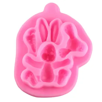 Easter Bunny Silikono Formų 3D Gyvūnai Triušių Minkštas Pelėsių Tortas Dekoravimo Priemonės, Saldainiai Molio Šokolado Gumpaste Liejimo formos