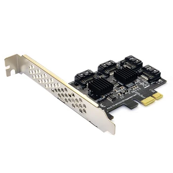 PCI-E, SATA 3.0 Riser Card 4 Port SATA3.0 Plėtimosi Kortelės Adapterį Kietąjį Diską Plėtros IPFS Kietąjį Diską