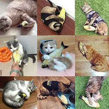 Pliušinis Kačių, Žuvų Žaislas Katė Vyriais Katžolių Žaislas, Interaktyvios Imitavimo Žuvų Katė Mėtų Fidget Žaislai Įdaryti Žaisti Žaislas, Skirtas Cat Kitten