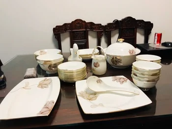 Guci Patiekalų, nustatyti buitinių prabanga Jingdezhen keramikos Kaulų Kinijos high-end Europos indai, dubenys ir indai
